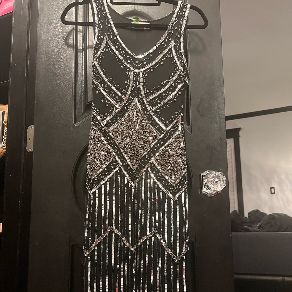 1920’s Great Gatsby Roaring 20’s Beaded Flapper Dress